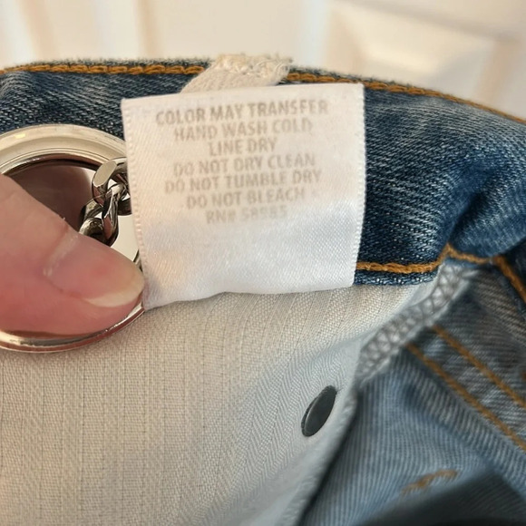 Carmar Denim Women’s (25) High Waist Distressed Chain Straight Leg Jeans - Picture 7 of 7